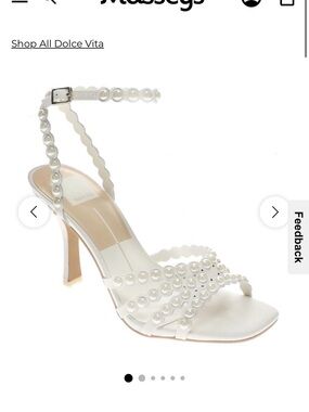 Dolce Vita Hellen Pearl Heels – White | Size 10 | NIB